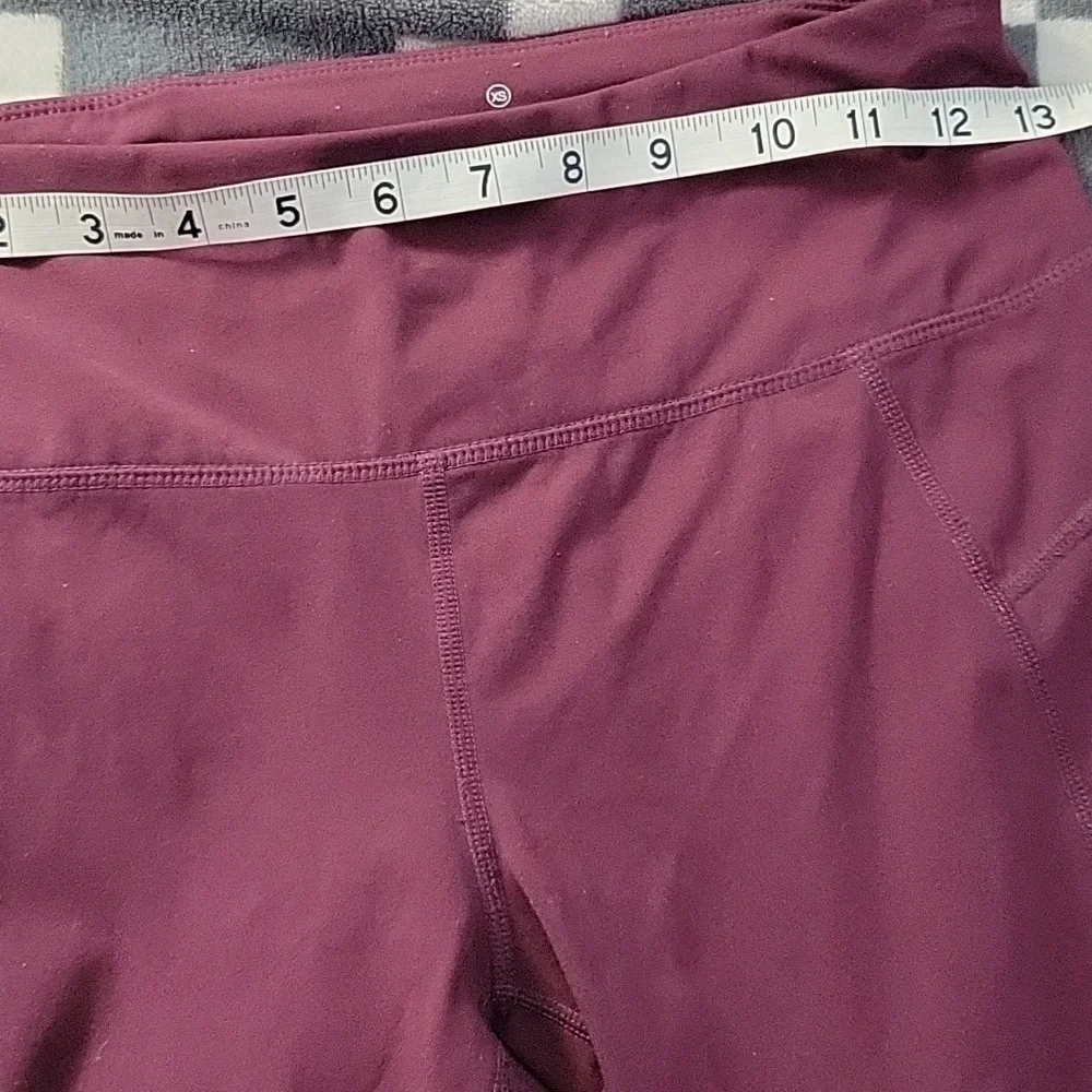Sweaty Betty Power Mesh Insert Burgundy Plum High Waisted Activewear Legging XS